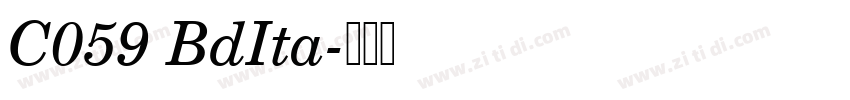 C059 BdIta字体转换
